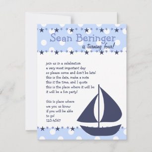 Sails and Stars Invitation