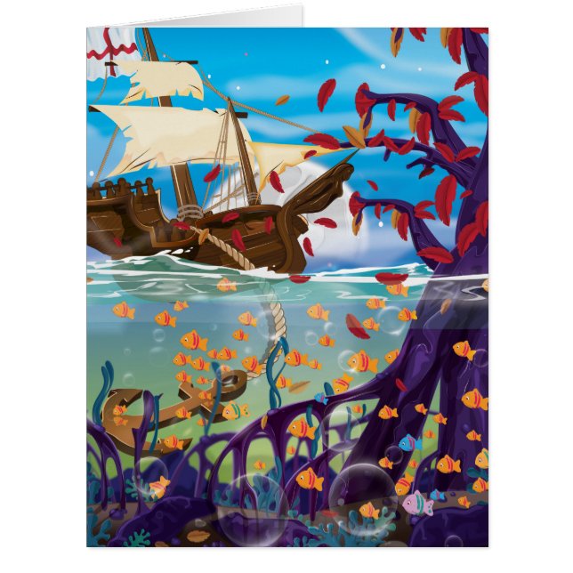 Sailship Dropping Anchor (Front)