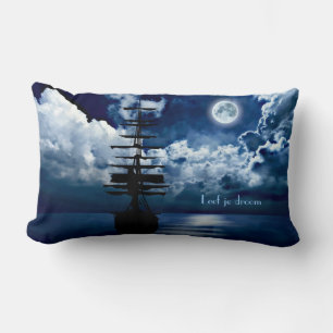 Sailship under full moon Leef per room cushion