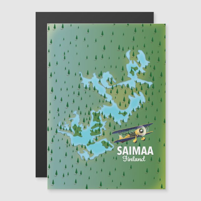Saimaa Lake Finland map (Front/Back)