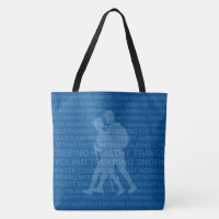 Saine Trekking Royal Blue Words Sac de plage