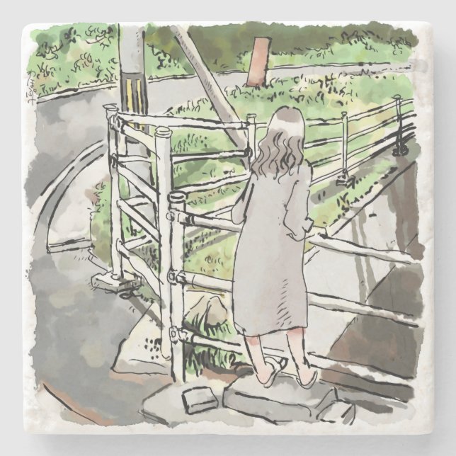 Sainiji Stone Coaster (Front)