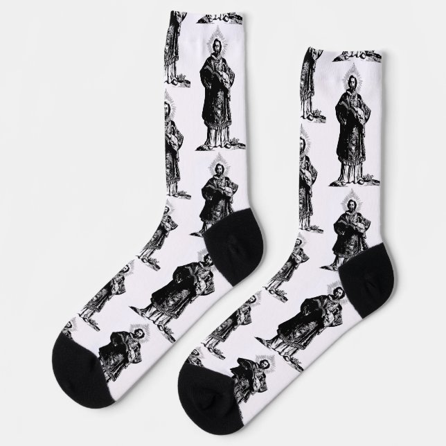 Saint Adalbert of Prague Bishop and Martyr Socks (Left)