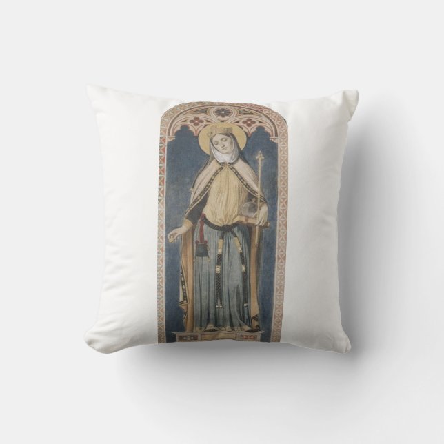 Saint Adelaide of Italy Throw Pillow (Front)