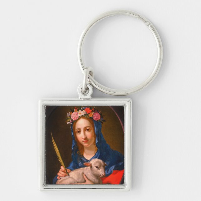 Saint Agatha (by Cesare Dandini) Keychain (Front)