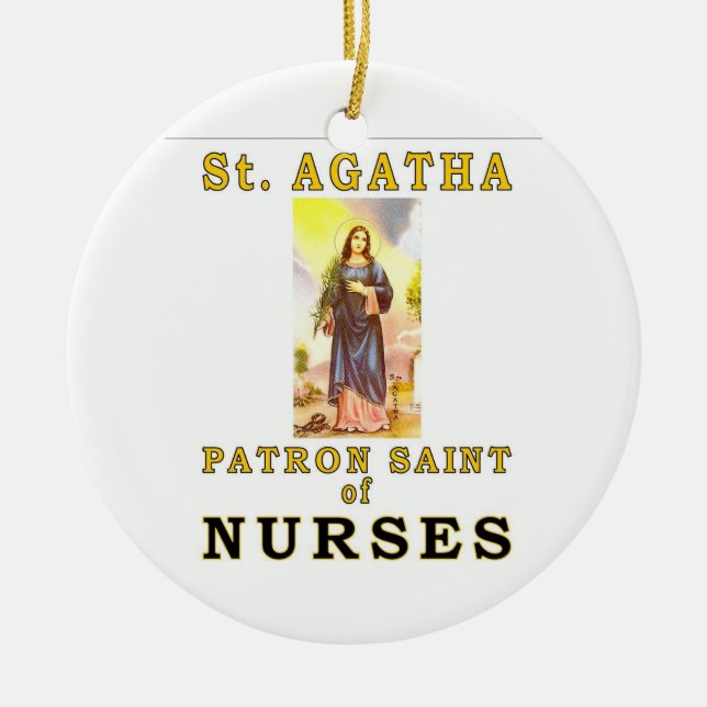 SAINT AGATHA CERAMIC ORNAMENT (Front)