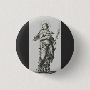 Saint Agatha of Sicily 1 Inch Round Button