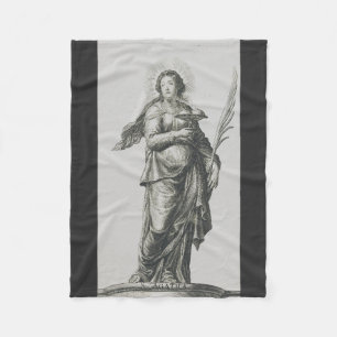 Saint Agatha of Sicily Fleece Blanket