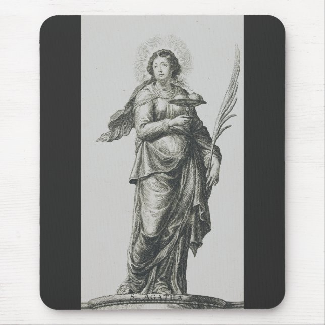 Saint Agatha of Sicily Mouse Pad (Front)