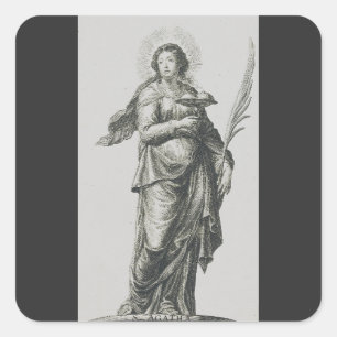 Saint Agatha of Sicily Square Sticker