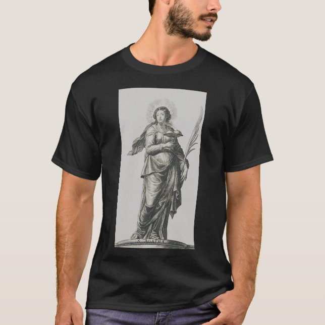 Saint Agatha of Sicily Volcanic Grace Art T-Shirt (Front)