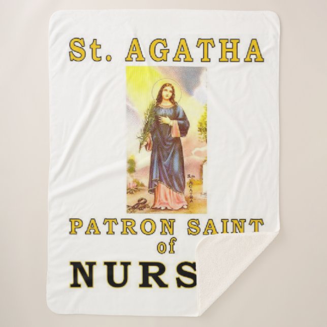 SAINT AGATHA SHERPA BLANKET (Front)