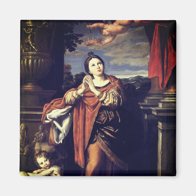 Saint Agnes by Domenichino (c. 1620) Magnet (Front)