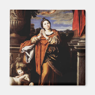 Saint Agnes by Domenico Zampieri Magnet