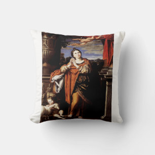 Saint Agnes by Domenico Zampieri Throw Pillow
