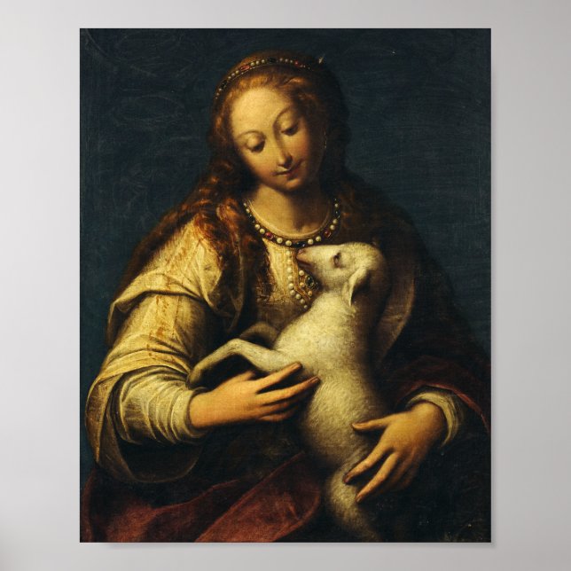 Saint Agnes by Orsola Maddalena Caccia Poster (Front)