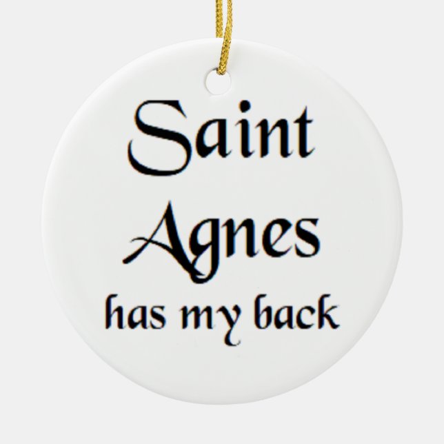saint agnes  coffee mug ceramic ornament (Front)