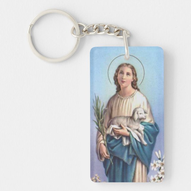 Saint Agnes Keychain (Front)