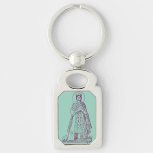 Saint Agnes of Rome greek mosaic Keychain