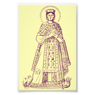 Saint Agnes of Rome greek mosaic Photo Print