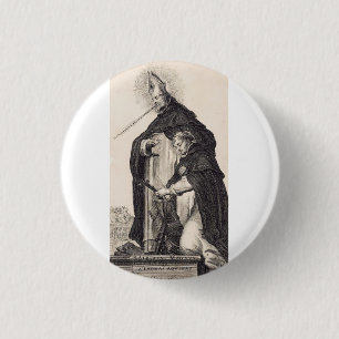Saint Albert the Great and saint Thomas Aquinas 1 Inch Round Button