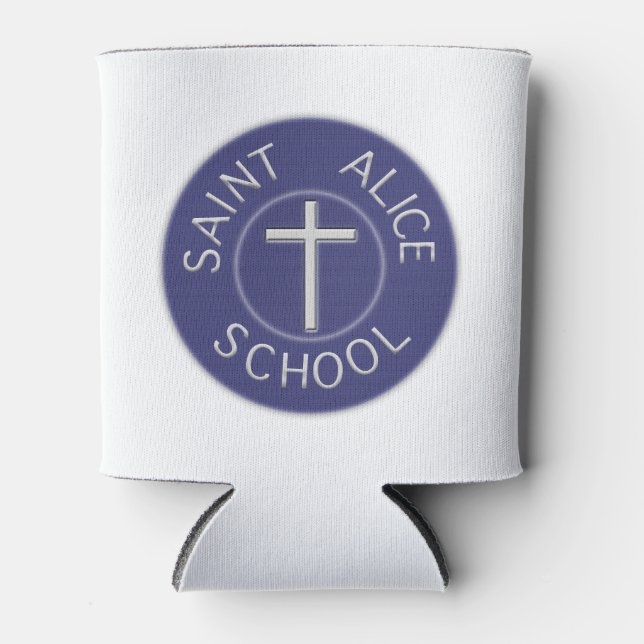 Saint Alice School Traditional Patch  Can Cooler (Front)
