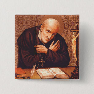 Saint Alphonsus Liguori 2 Inch Square Button