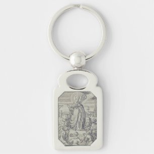Saint Amand bishop of Tongeren-Maastricht Keychain