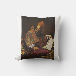 Saint Ambrose Father of the Catholic Church Throw Pillow