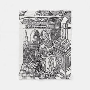 Saint Ambrose of Milan Fleece Blanket