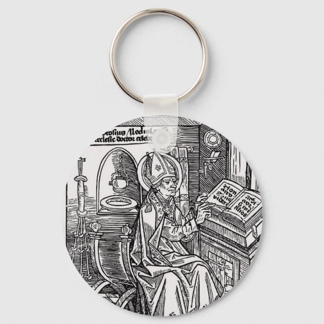 Saint Ambrose of Milan Keychain (Front)