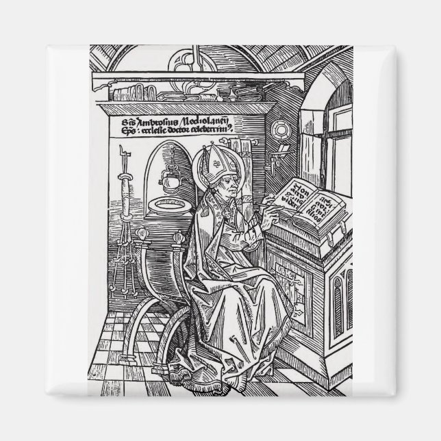 Saint Ambrose of Milan Magnet (Front)