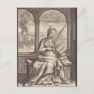 Saint Anastasia Christian saint and martyr Postcard