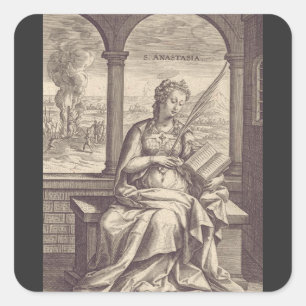 Saint Anastasia Christian saint and martyr Square Sticker