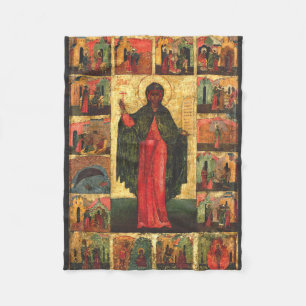 Saint Anastasia Virgin and martyr Fleece Blanket