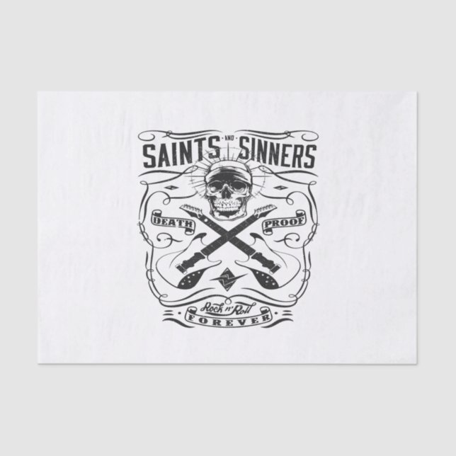 saint and sinners rock n roll forever death proof tissue paper (Front)
