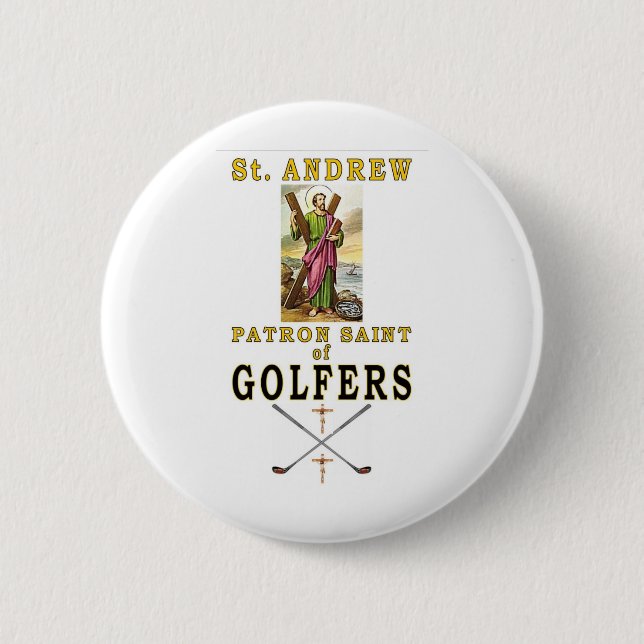 SAINT ANDREW 2 INCH ROUND BUTTON (Front)