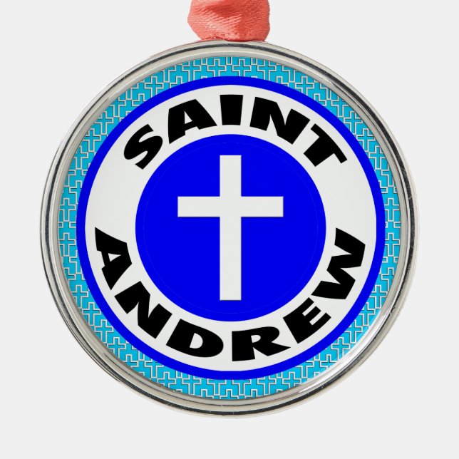 Saint Andrew Metal Ornament (Front)