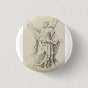 Saint Andrew one of 12 Apostles 1 Inch Round Button