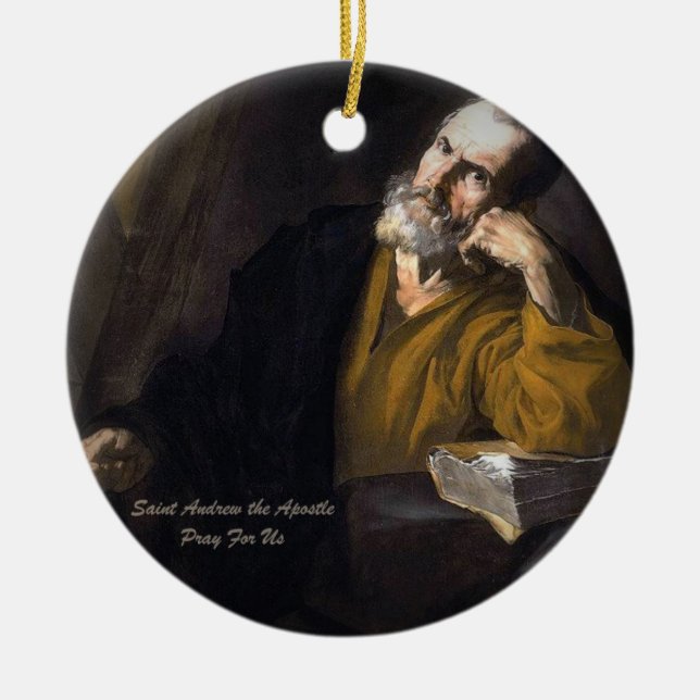 Saint Andrew The Apostle Ceramic Ornament (Front)