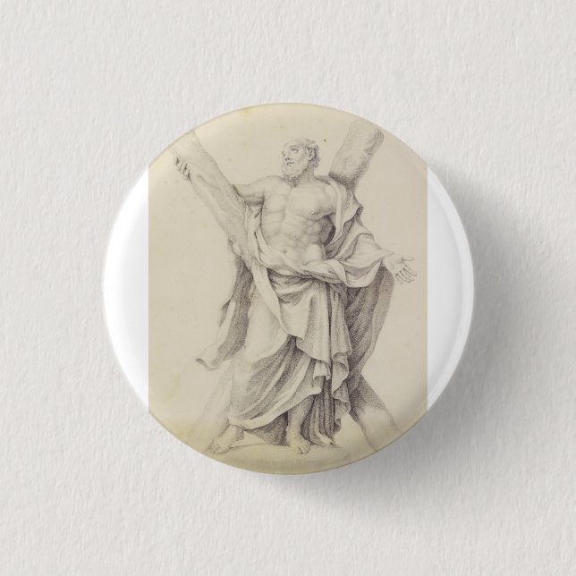 Saint Andrew the Apostle First‑Called Disciple 1 Inch Round Button (Front)