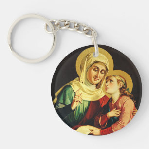 Saint Ann and Virgin Mary Keychain