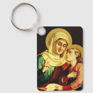 Saint Ann and Virgin Mary Keychain