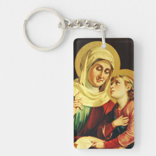 Saint Ann and Virgin Mary Keychain