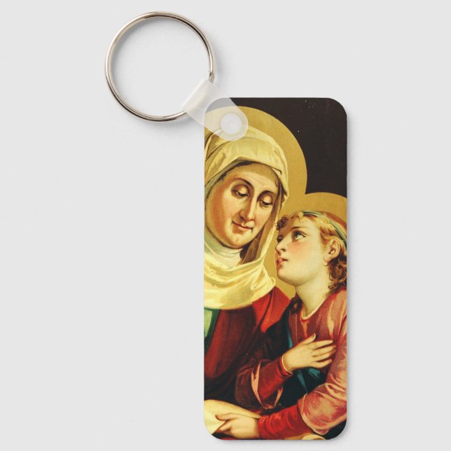 Saint Ann and Virgin Mary Keychain (Front)