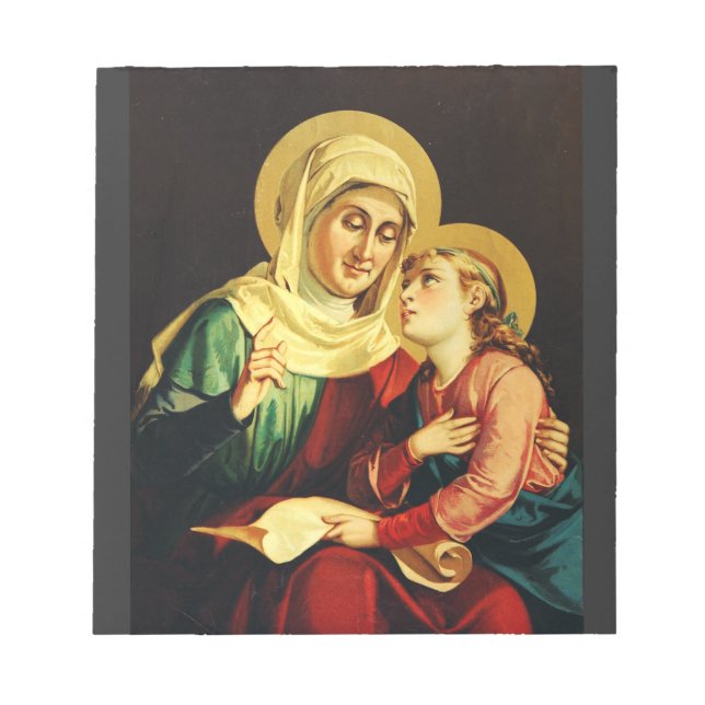 Saint Ann and Virgin Mary Notepad (Front)