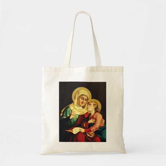 Saint Ann and Virgin Mary Tote Bag (Front)