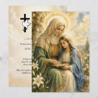 Saint Anne Funeral Prayer 5x7 inch Card