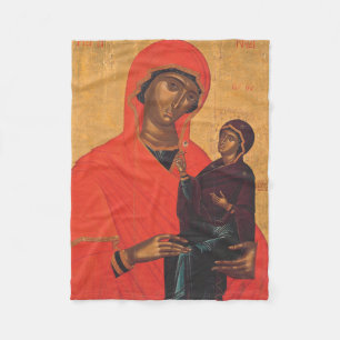 Saint Anne with the Virgin Mary Fleece Blanket