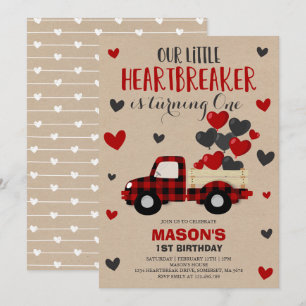 Saint Anniversaire Invitation Heartbreaker Camion 